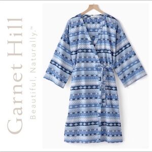 Garnet Hill Washed Prima Kimono Robe